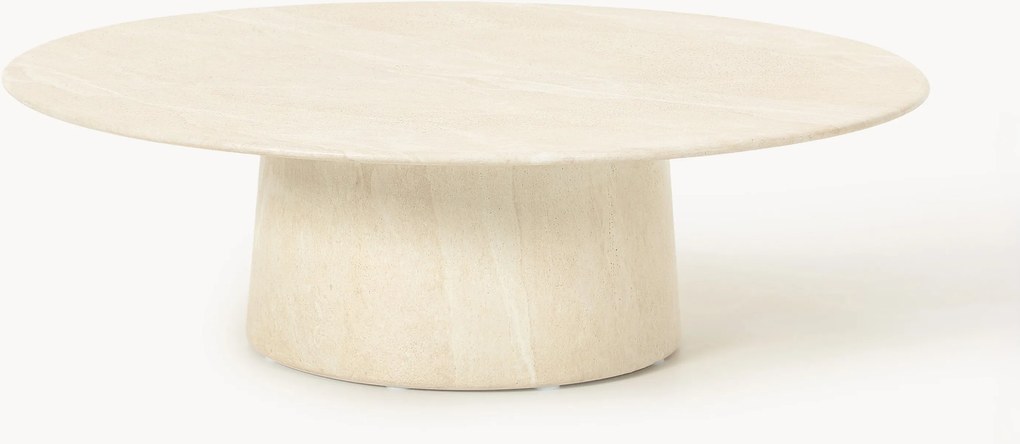 Tavolino rotondo XL effetto travertino Jael