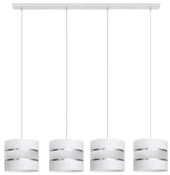 Lampadario a sospensione con filo HELEN 4xE27/15W/230V bianco