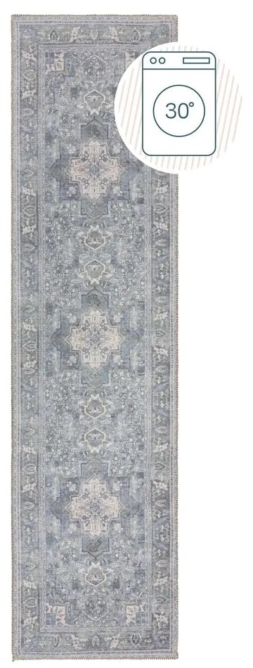 Passatoia lavabile verde con fibra riciclata 60x230 cm Windsor - Flair Rugs