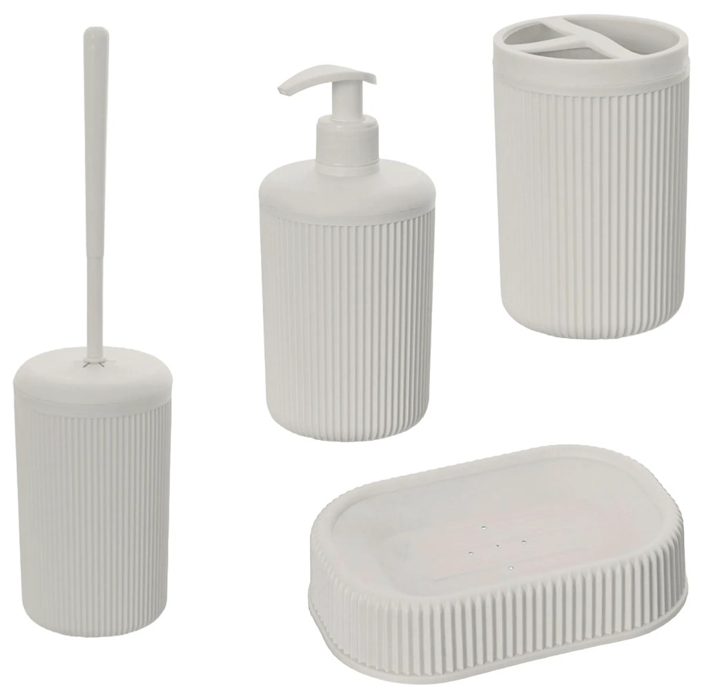 Set 4 Accessori D'Appoggio Feridras "Colorado" Bianco