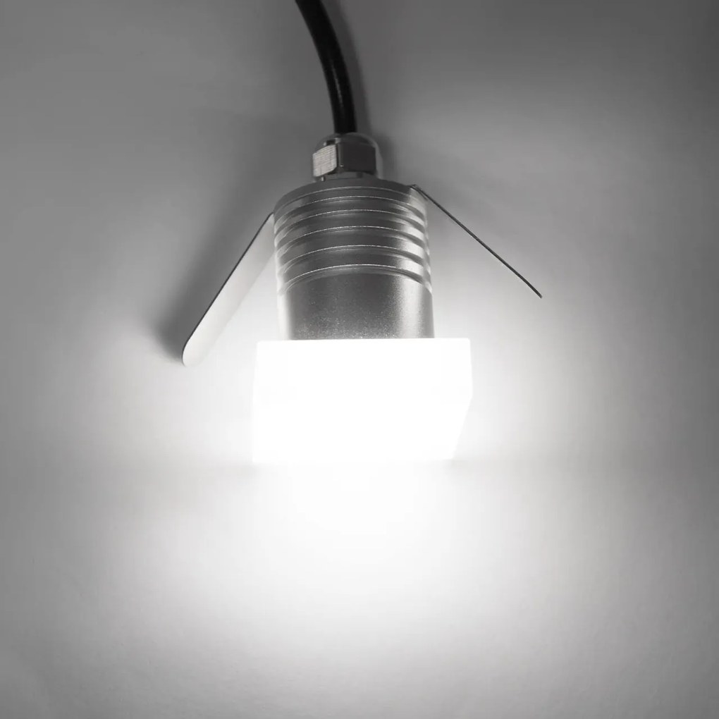 Faretto LED 1W IP65 Quadrato Luce Diffusa - Professional Colore Bianco Naturale 4.000K