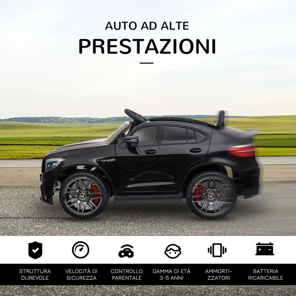 Macchina Elettrica per Bambini 12V con Licenza Mercedes GLA 45 AMG Nera...
