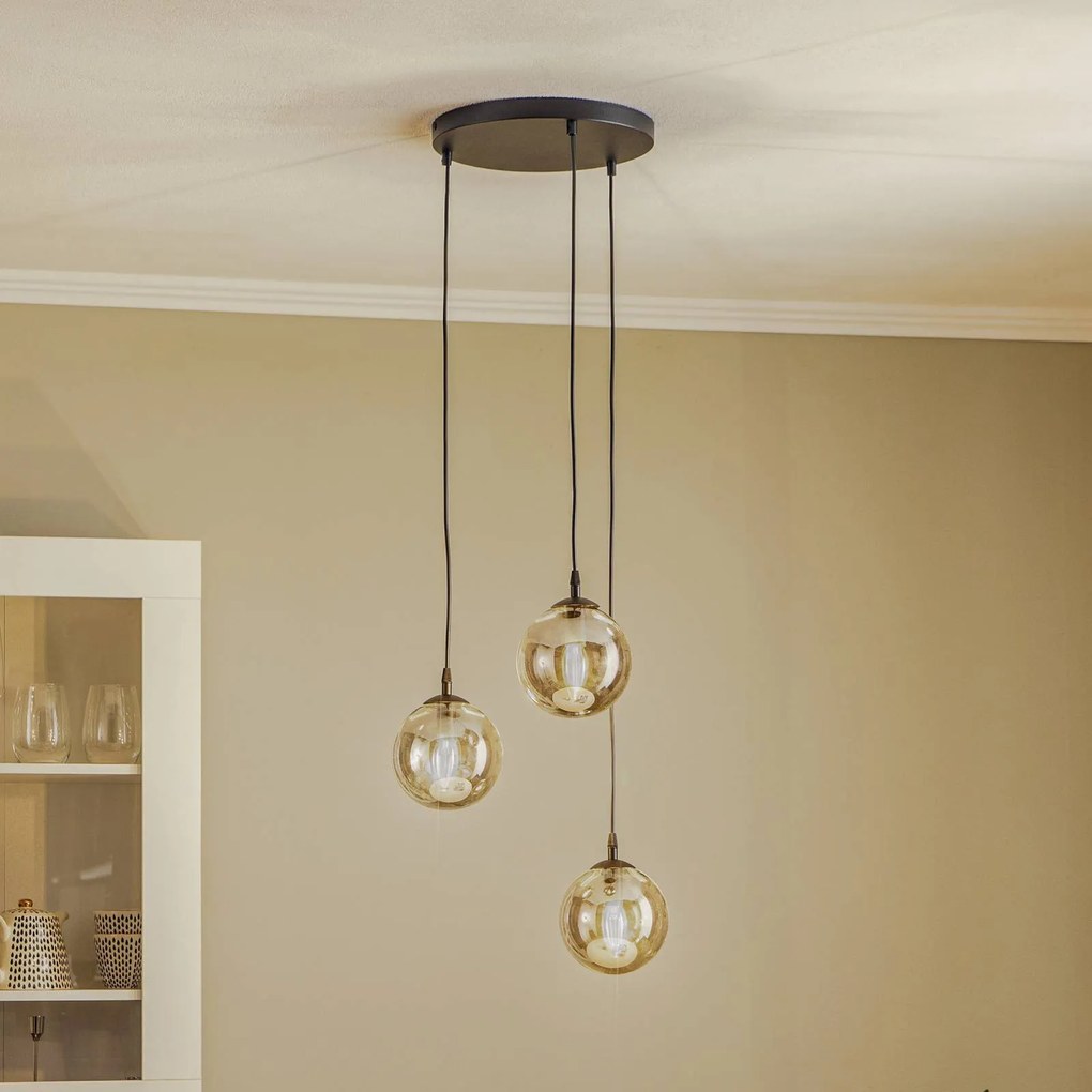 Lampada a sospensione in vetro Glassy EMIBIG LIGHTING, dimmerabile, Nero, Soggiorno / Sala da pranzo, Vetro, Moderno, Lampada a sospensione