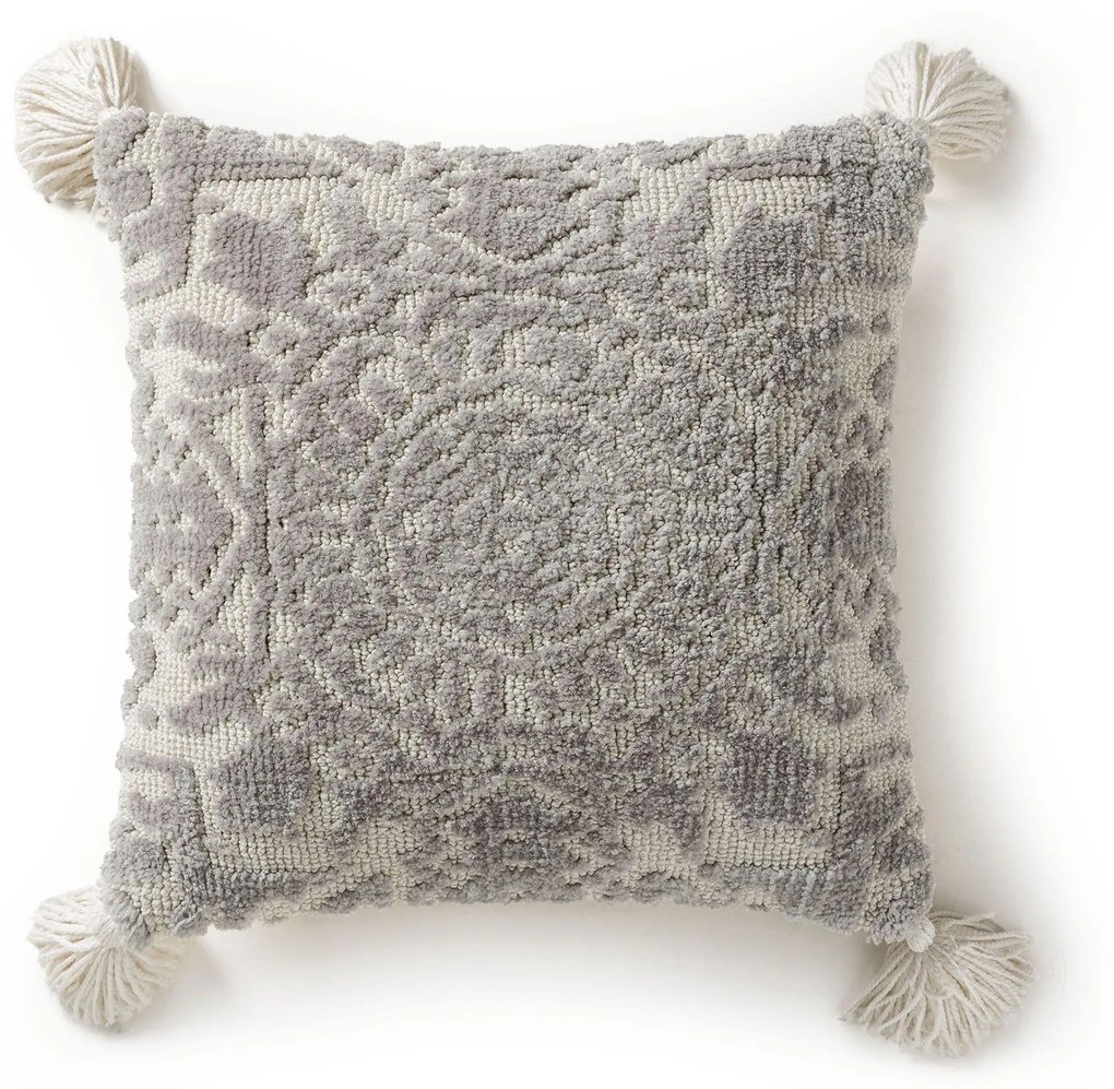 benuta Nest Copricuscino Elias Grigio 45x45 cm - Tappeto design moderno soggiorno