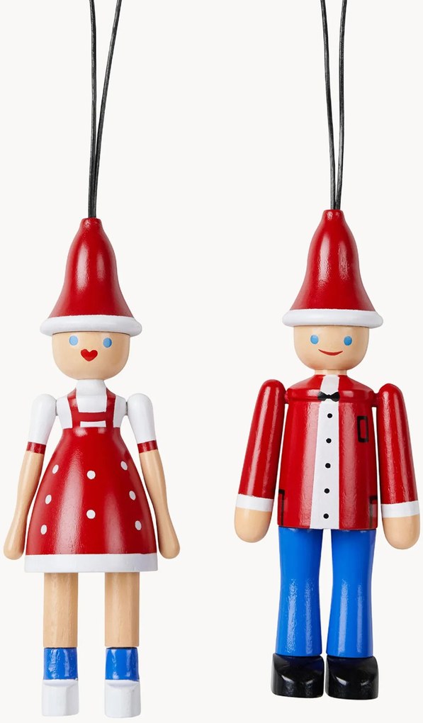 Set di 2 decorazioni natalizie Jule Ole & Jule Lise