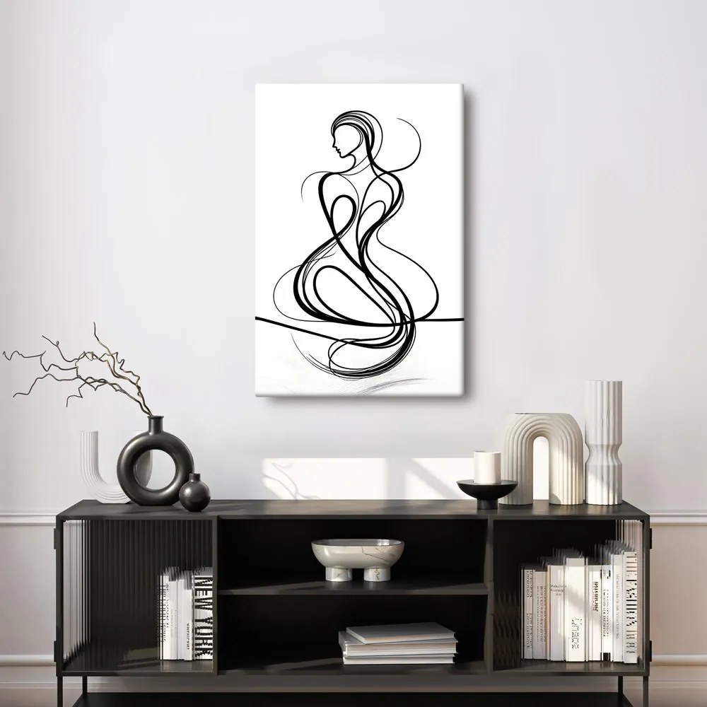 Quadro su tela – Donna dalle linee