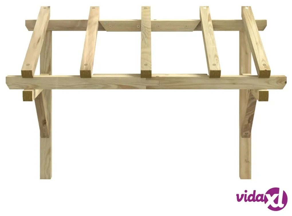 vidaXL Tettoia per Porta d'Ingresso 150x100x100 cm in Legno di Pino