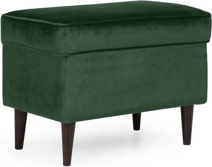 Pouf imbottito Ron in velluto verde - Blu78