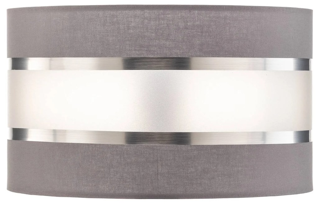 HELAM Paralume Helen E27 Ø25/altezza 20 cm grigio/argento