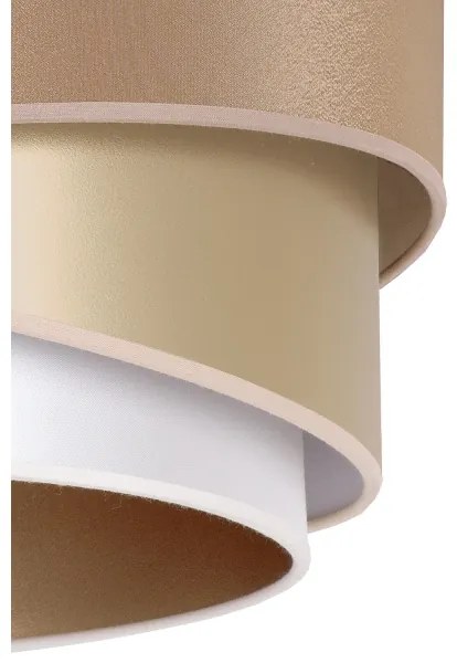 Duolla - Lampadario a sospensione con filo KOBO 1xE27/15W/230V diametro 45 cm beige/oro/bianco