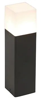 Lampada da esterno a stelo nera con opalino bianco 30 cm - Denmark