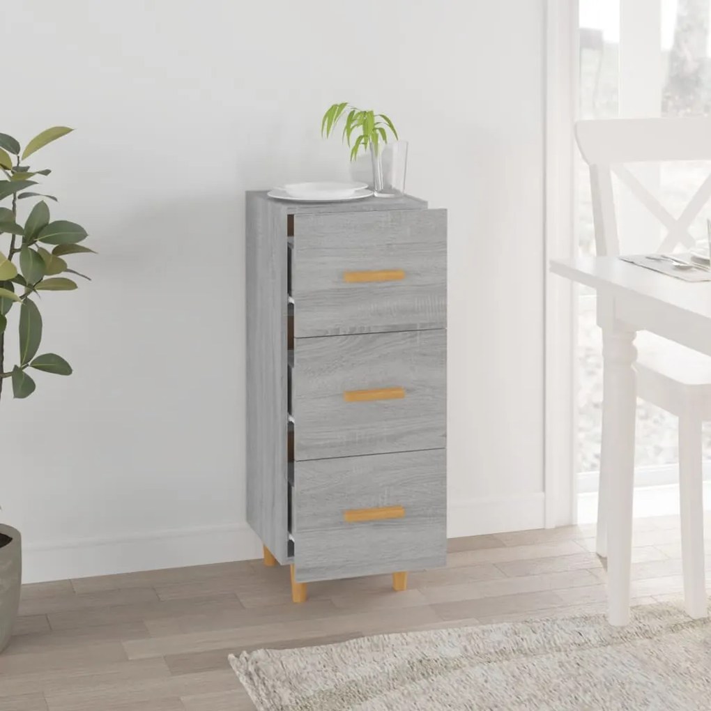 Credenza grigio sonoma 34,5x34x90 cm in legno multistrato