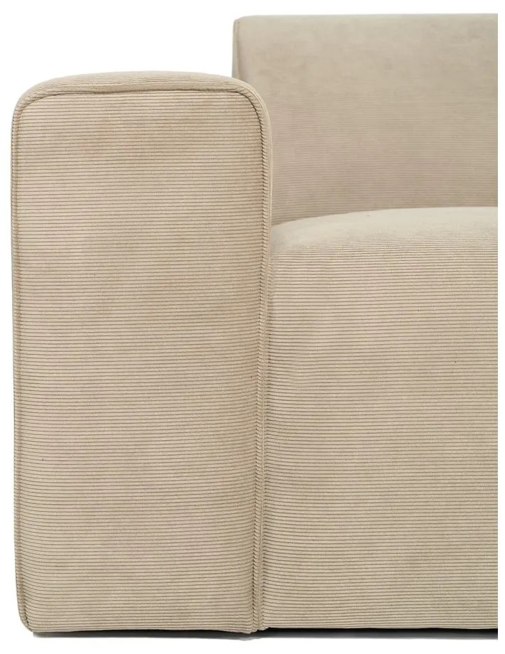 Modulo divano in velluto a coste beige (angolo sinistro) Sting - Scandic