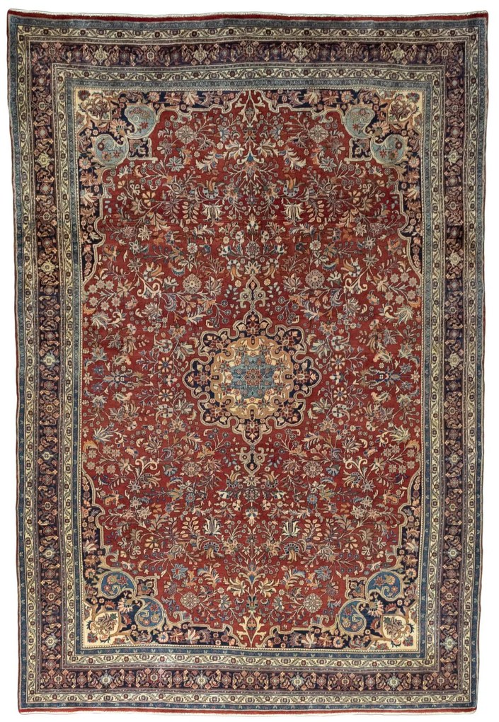 Bidjar Tappeto persiano 330 x 220 Rosso (Iran) Annodato A Mano