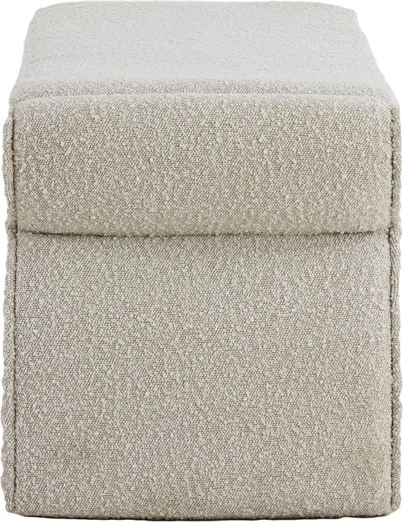 Panchina color crema in tessuto bouclé Nafya - Light &amp; Living