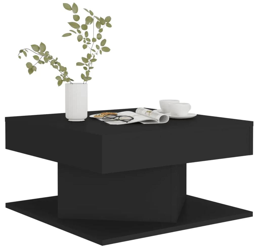 Tavolino da salotto nero 57x57x30 cm in legno multistrato