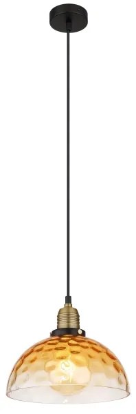 Globo 15786H1 - Lampadario a sospensione con filo SALVY 1xE27/60W/230V diametro 25 cm arancione