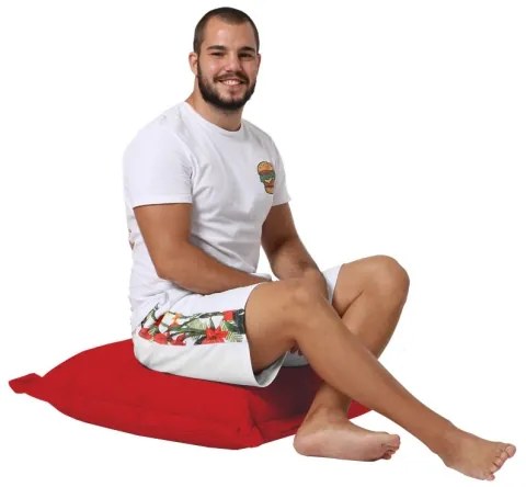 Cuscino da terra 70x70 cm rosso