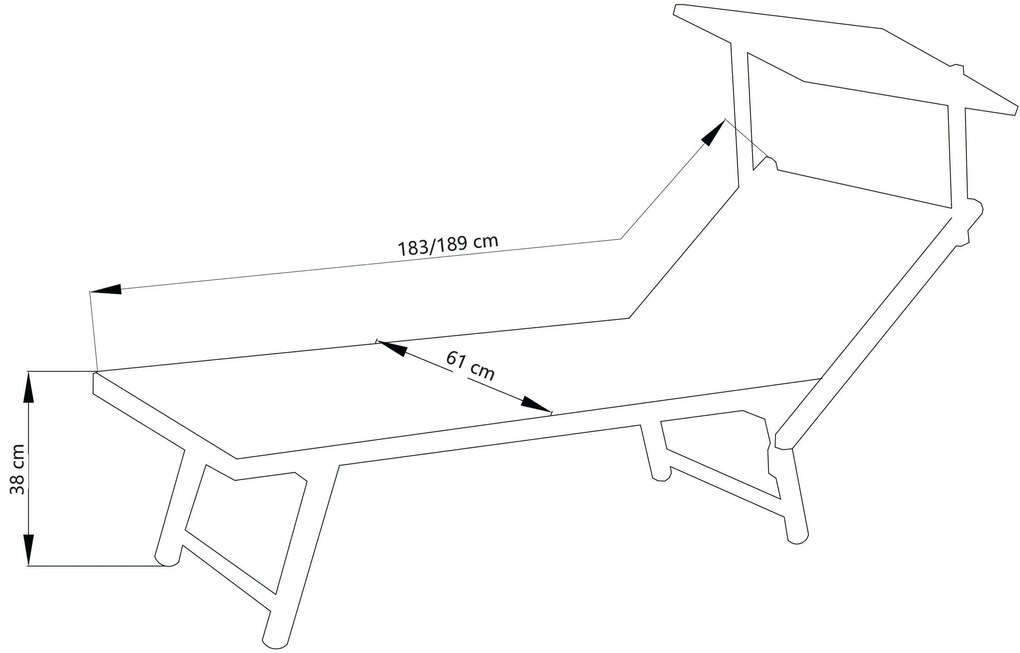 VICTOR - lettino da giardino