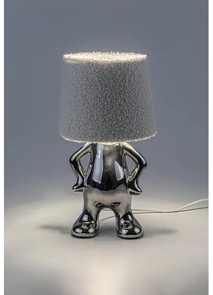 Rabalux 74216 - Lampada da tavolo SMURFY 1xE14/40W/230V cromo lucido