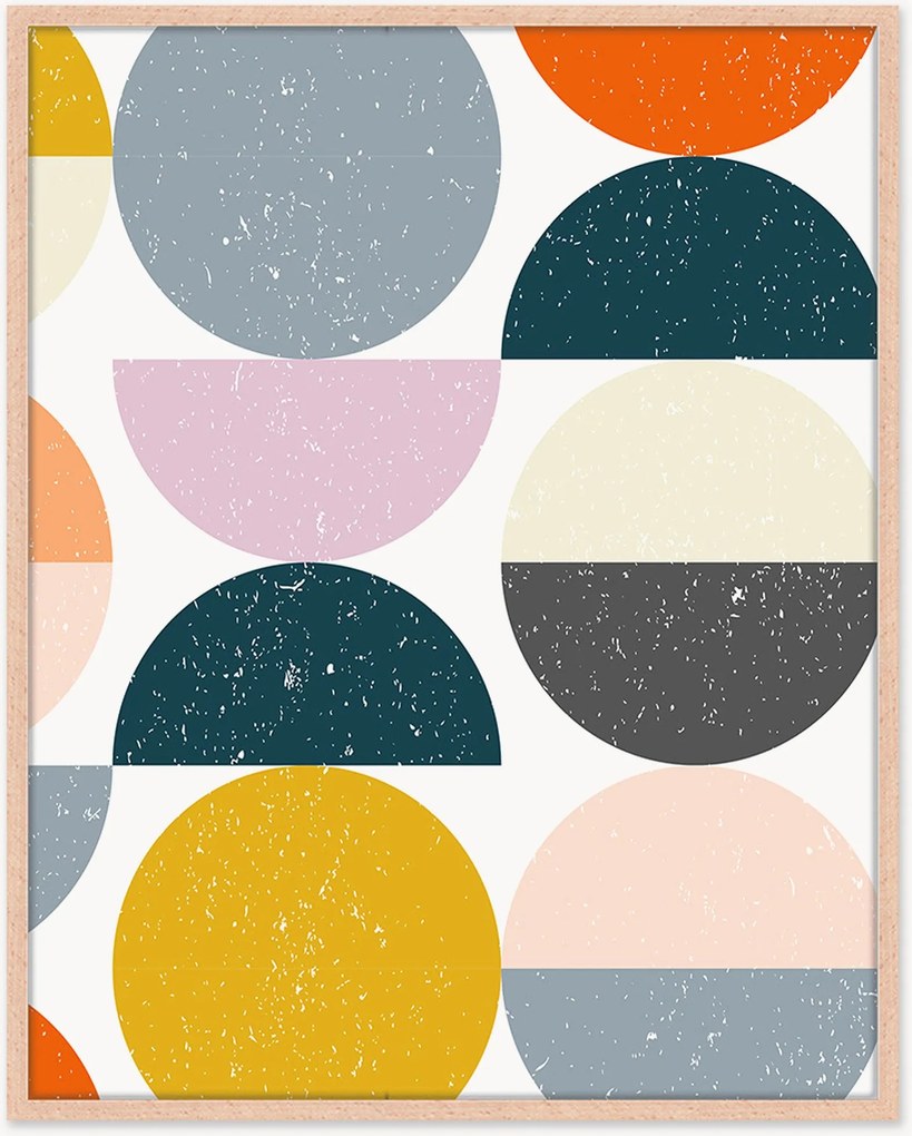 Stampa digitale incorniciata Geometric Shapes