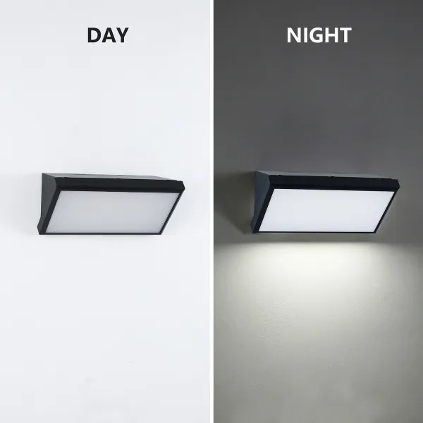 Brilagi - LED RGBW Applique da esterno TRIANGLE 1xE27/9W/230V nero IP65