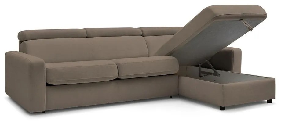 Divano angolare marrone allungabile (con composizione variabile) Monaco – Bobochic Paris