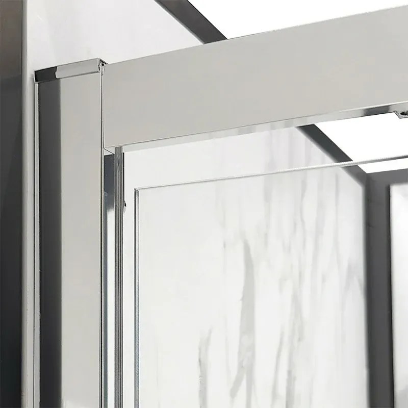 Porta doccia nicchia 170 cm scorrevole 3 ante trasparenti H 200 cm Ted