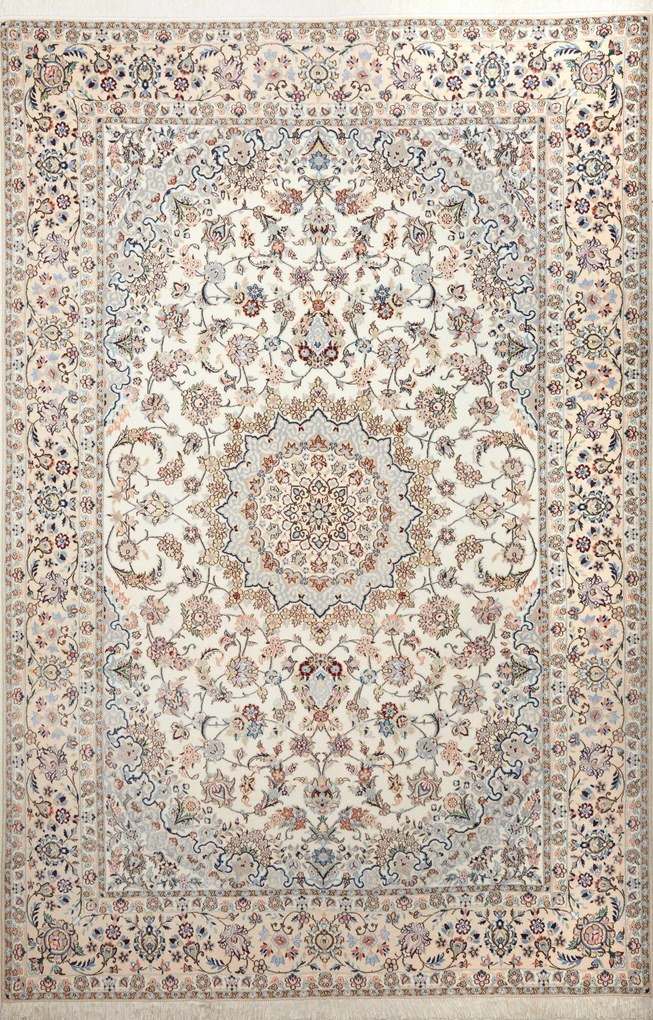 Nain Tappeto 320 x 210 Beige (Iran) Annodato A Mano