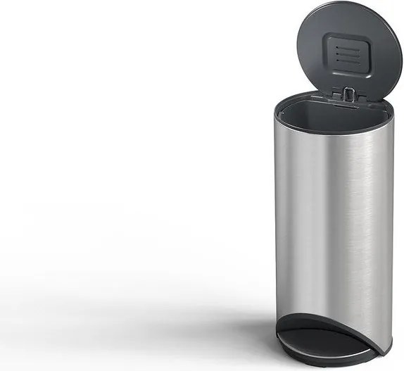 Cestino per la spazzatura color argento lucido in acciaio inox con pedale 30 l Arc – Joseph Joseph
