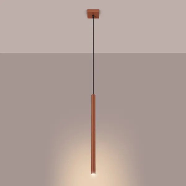 Sollux SL.1524 - Lampadario a sospensione con filo PASTELO 1xG9/8W/230V rosso