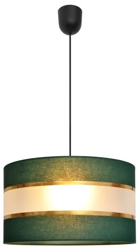 Lampadario a sospensione con filo HELEN 1xE27/15W/230V diametro 35 cm verde/oro