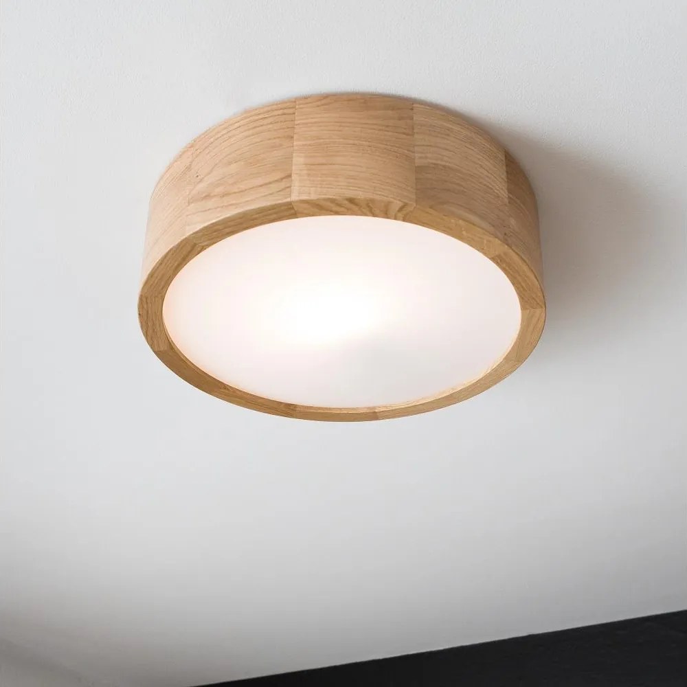 Brilagi - LED RGBW dimmerabile plafoniera CARVALHO 1xE27/15W/230V Wi-Fi rovere Ø 27,5
