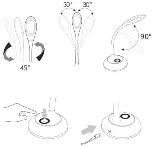 Lampada LED RGB da tavolo COSMOS 6,5W/230V bianco