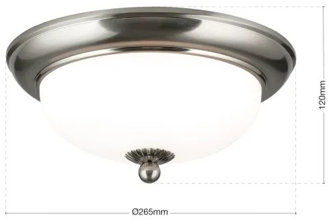 Orion - Plafoniera EMPIRA 2xE14/40W/230V Ø 26,5 cm cromo opaco