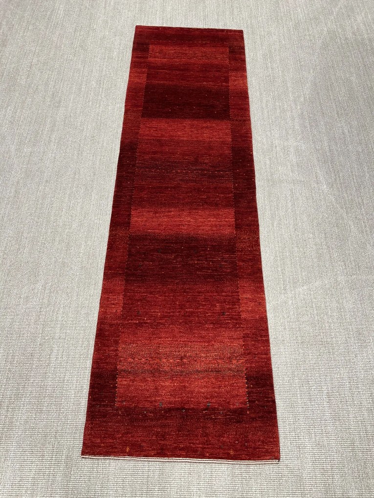 Loribaft Tappeto 290 x 80 Rosso (Iran) Annodato A Mano