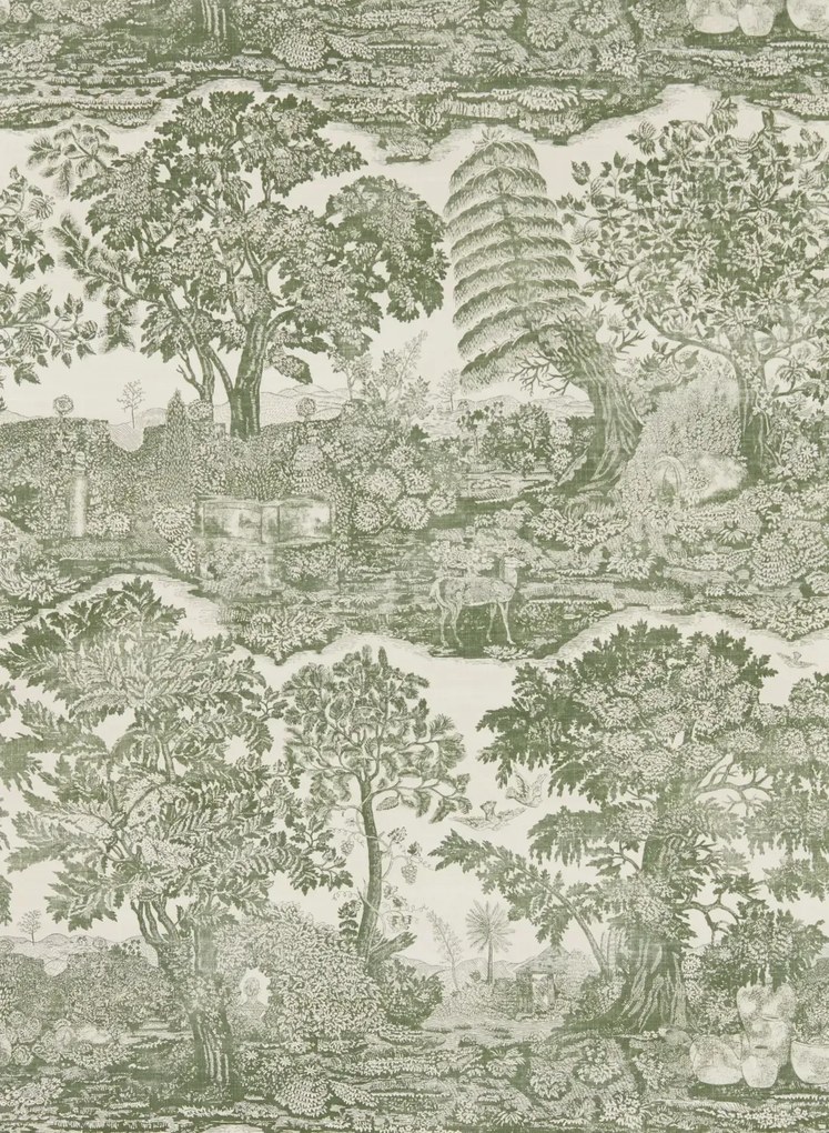 Sanderson Carta da parati Highgrove Toile - Yew Green