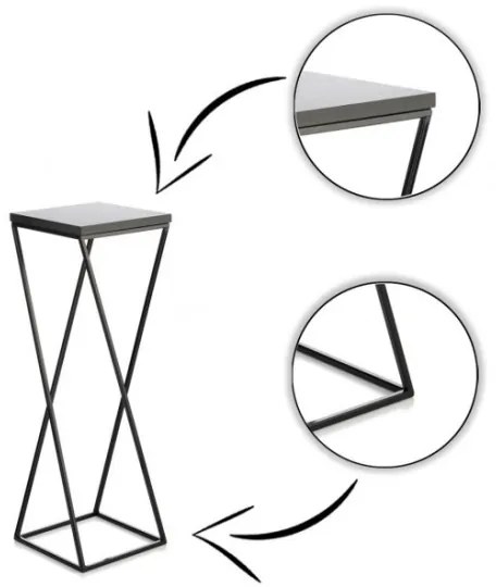 Portafiori LOFT 70x24 cm nero