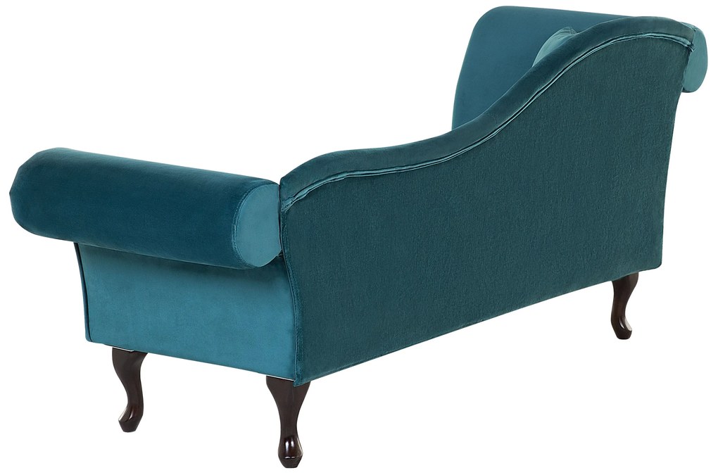 Chaise longue velluto foglia di tè sinistra LATTES Beliani