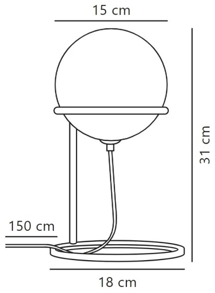 Nordlux - Lampada da tavolo WILSON 1xG9/5W/230V nero