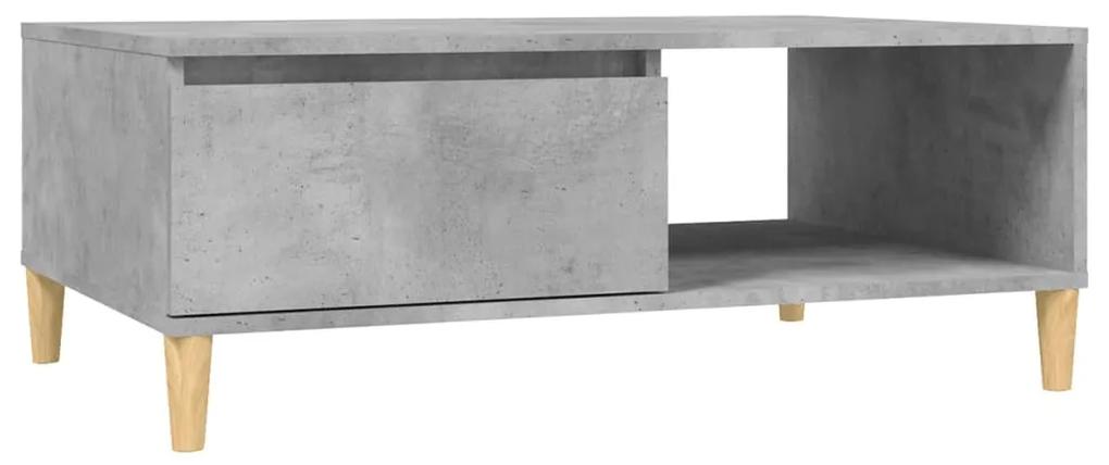 Tavolino da salotto grigio cemento 90x60x35 cm in truciolato