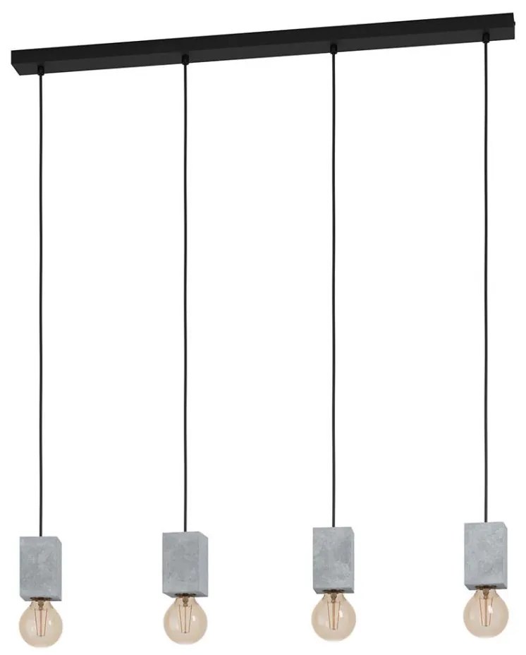 Eglo 43598 - Lampadario su corda PRESTWICK 4xE27/40W/230V