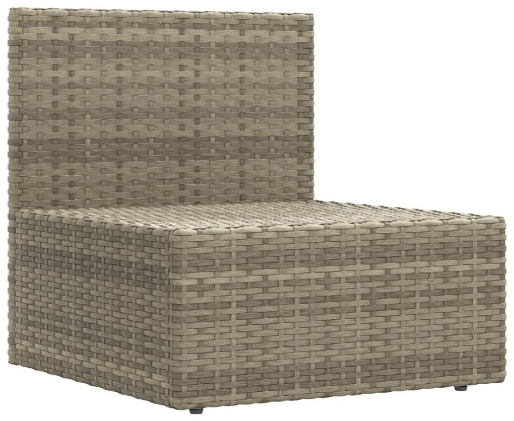 Set Divani da Giardino 9 pz con Cuscini in Polyrattan Grigio