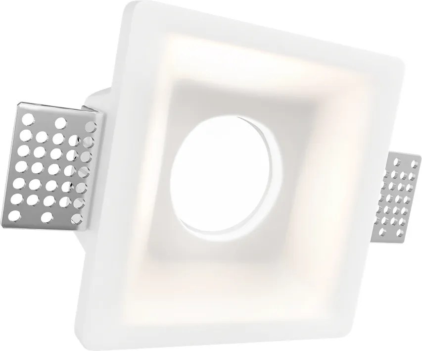 Portafaretto Quadrato Ø100x100 mm GU10 in Gesso Pitturabile SLIM