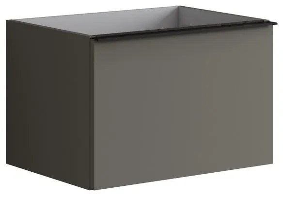 Mobile da bagno sospeso sotto lavabo L 60 x H 40 x P 45.5 cm grigio laccato opaco, 1 cassetto Pixel plain