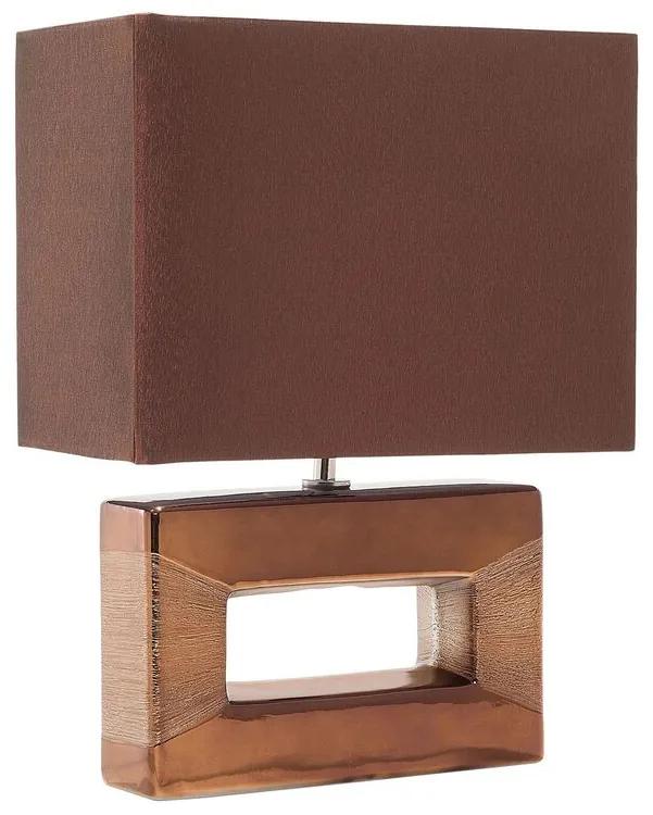 Lampada da tavolo marrone 42 cm ONYX Beliani