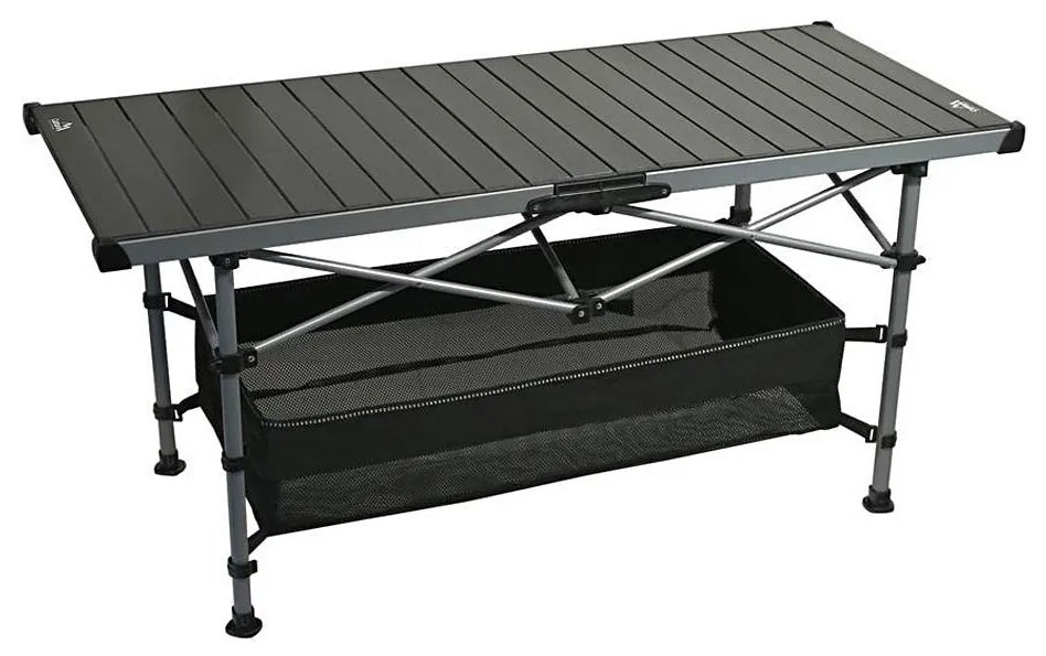 Tavolo da campeggio pieghevole 123x55cm antracite