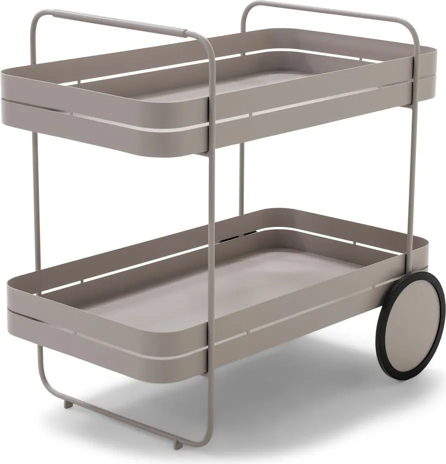 Tavolino da servizio in metallo su ruote 74x42 cm Gin &amp; Trolley – Spinder Design