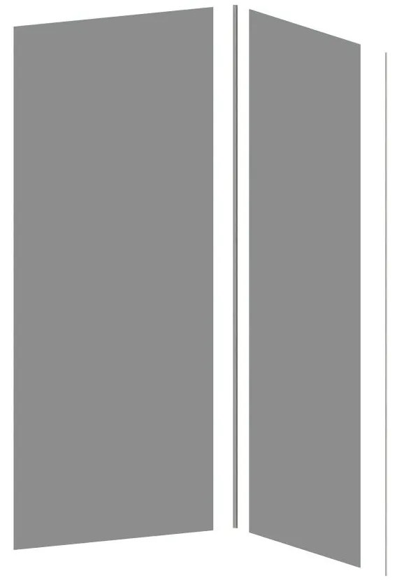 Pannello da parete per il bagno con profili inclusi 2 x L. 90 x H. 210 cm - Lotto di 2