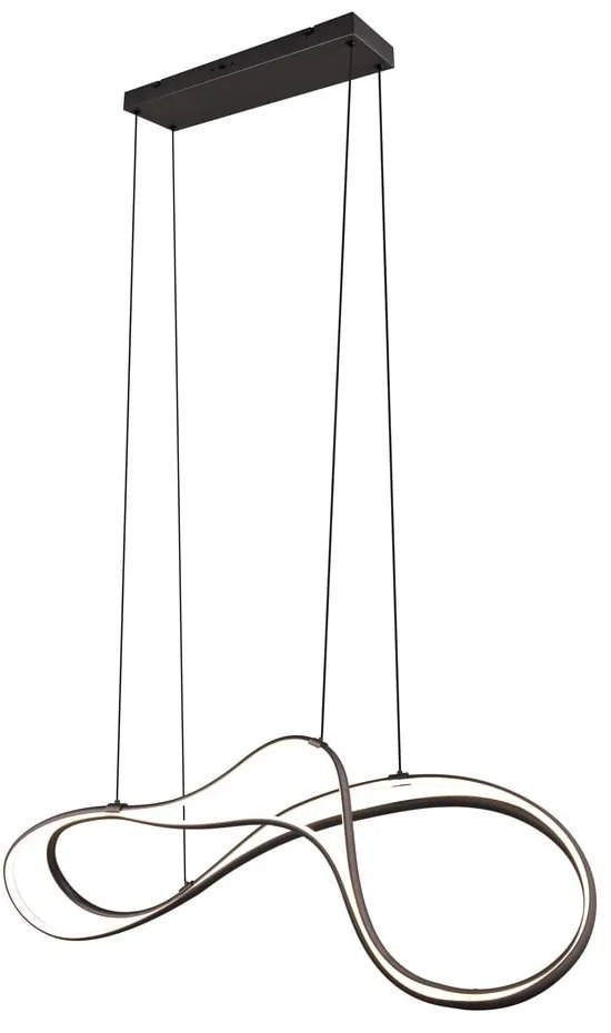 Apparecchio a sospensione LED nero con paralume in metallo Nala - Trio Select